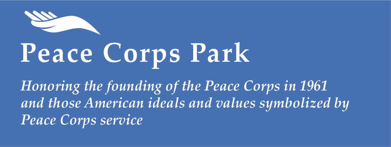 Peace%20Corps%20Park%20%20WHITE%20on%20BLUE%20with%20DOVE%20left%20v2.png